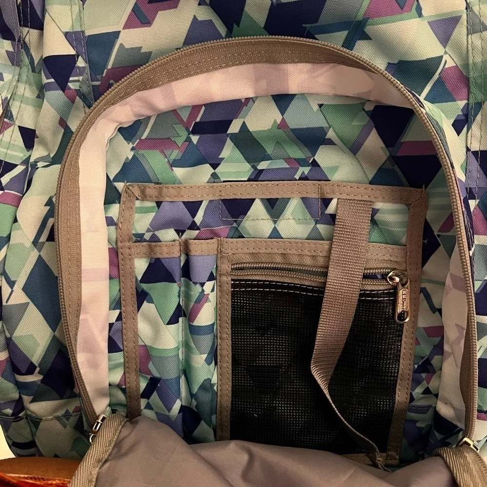 L.L.Bean Deluxe Book Pack®, 32L, Abstract Print - purple, blue, white and green